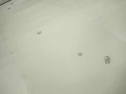 平和屋本店＊極上 夏物 小紋 反物 着尺 絽 総刺繍 月 ムーン 金糸 逸品 未使用 DZAA11468kh5