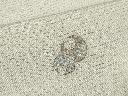平和屋本店＊極上 夏物 小紋 反物 着尺 絽 総刺繍 月 ムーン 金糸 逸品 未使用 DZAA11468kh5