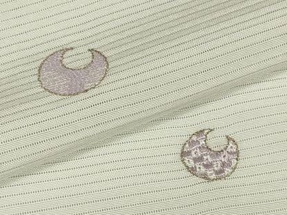 平和屋本店＊極上 夏物 小紋 反物 着尺 絽 総刺繍 月 ムーン 金糸 逸品 未使用 DZAA11468kh5