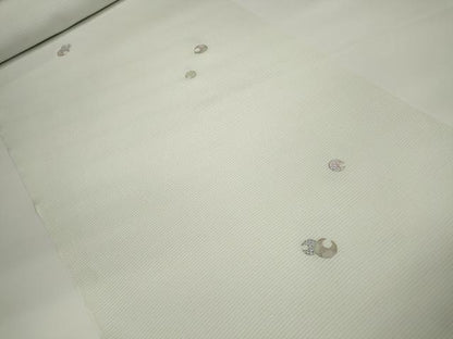 平和屋本店＊極上 夏物 小紋 反物 着尺 絽 総刺繍 月 ムーン 金糸 逸品 未使用 DZAA11468kh5