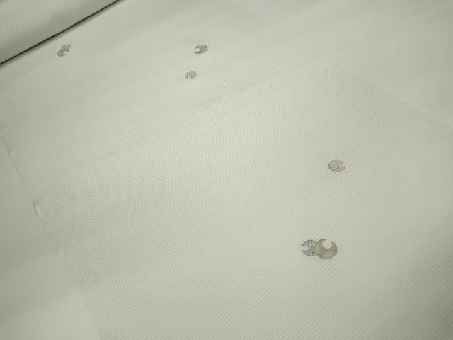 平和屋本店＊極上 夏物 小紋 反物 着尺 絽 総刺繍 月 ムーン 金糸 逸品 未使用 DZAA11468kh5