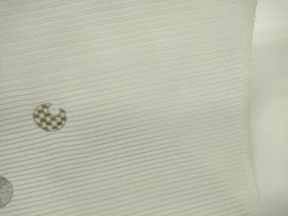 平和屋本店＊極上 夏物 小紋 反物 着尺 絽 総刺繍 月 ムーン 金糸 逸品 未使用 DZAA11468kh5