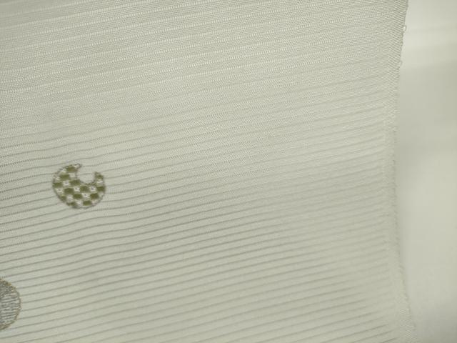 平和屋本店＊極上 夏物 小紋 反物 着尺 絽 総刺繍 月 ムーン 金糸 逸品 未使用 DZAA11468kh5