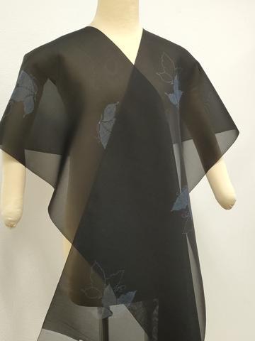 平和屋本店＊極上 夏物 夏大島 反物 着尺 舞蝶文 証紙付き 逸品 未使用 DZAA11487kh5