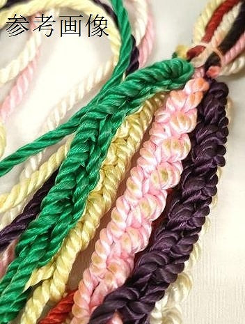 平和屋本店■和装小物　檜扇　十ニ単用　扇子　手描　松竹梅　流水枝松鶴文　平安装束　六色飾り紐　糸花　11橋　箱付　逸品　DZAA11502kh5