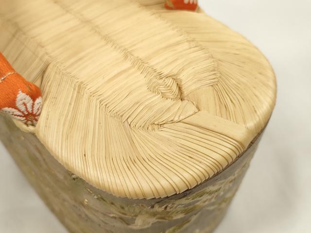 平和屋本店●和装小物 ぽっくり下駄 こっぽり・おこぼ下駄 畳表 金蒔絵 千羽鶴 白木 箱付き 逸品 DZAA11505kh5