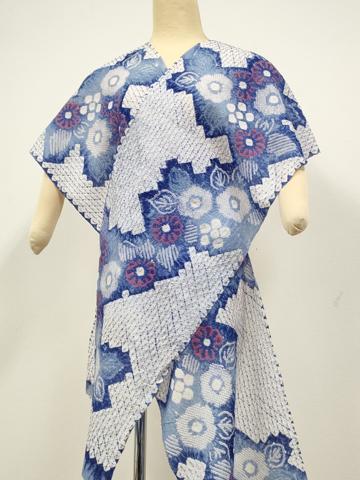 平和屋本店∴極上 夏物 浴衣 有松鳴海絞り 反物 着尺 花繋ぎ 綿 逸品 未使用 DZAA11565kh6