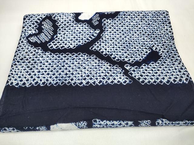 平和屋本店∴極上 夏物 浴衣 有松鳴海絞り 反物 着尺 花唐草 綿 逸品 未使用 DZAA11566kh6