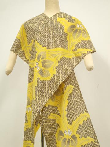 平和屋本店∴極上　夏物　浴衣　有松鳴海絞り　反物　着尺　菖蒲　綿　逸品　未使用　DZAA11570kh6