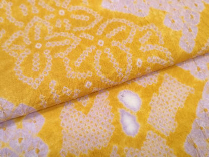 平和屋本店∴極上 夏物 浴衣 有松鳴海絞り 反物 着尺 花繋ぎ 綿 逸品 未使用 DZAA11573kh6