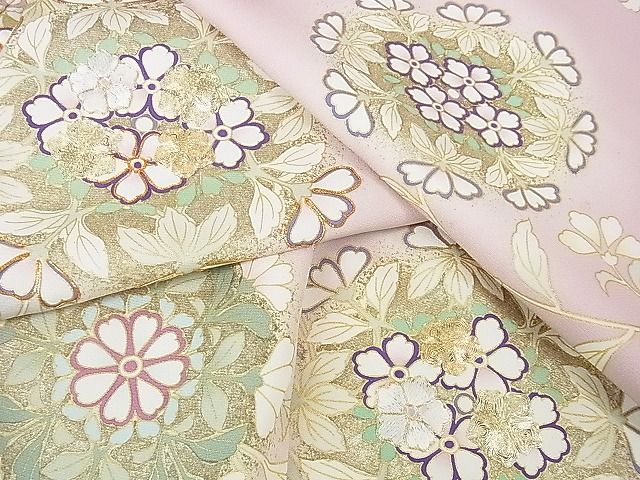 平和屋本店■極上　訪問着　駒刺繍　枝垂れ花　暈し染め　金彩　逸品　未使用　DZAA1157kh4 - 平和屋