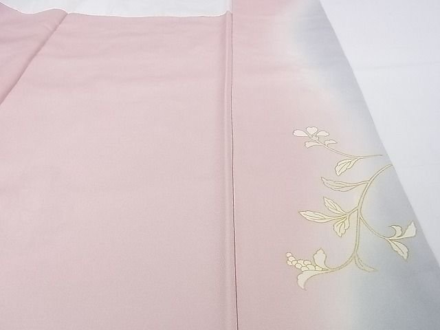 平和屋本店■極上　訪問着　駒刺繍　枝垂れ花　暈し染め　金彩　逸品　未使用　DZAA1157kh4 - 平和屋