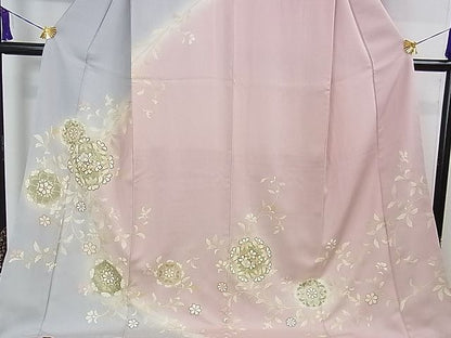 平和屋本店■極上　訪問着　駒刺繍　枝垂れ花　暈し染め　金彩　逸品　未使用　DZAA1157kh4 - 平和屋