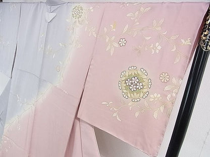 平和屋本店■極上　訪問着　駒刺繍　枝垂れ花　暈し染め　金彩　逸品　未使用　DZAA1157kh4 - 平和屋