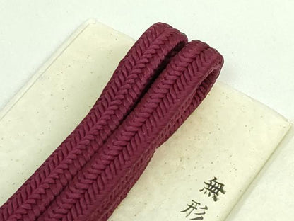 平和屋本店●極上　有職組紐道明　帯締め　冠組　小豆色　宮内庁御用　国立博物館御用　東京芸術大学御用　逸品　未使用　DZAA11640kh6