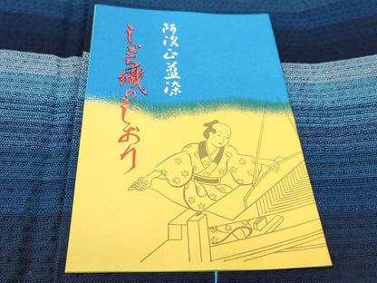 平和屋本店●極上　夏物　阿波しじら織　浴衣　反物　着尺　縞　証紙付き　綿　逸品　未使用　DZAA11667kh6
