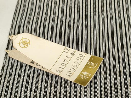 平和屋本店●極上 男性 創業100年 毘龍織 安部吉 仙臺平 袴 反物 着尺 縞 逸品 未使用 DZAA11673kh6