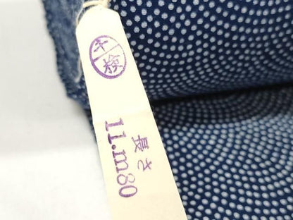 平和屋本店●極上 夏物 竺仙鑑製 浴衣 反物 着尺 枝葉文 証紙付き 三越扱い 綿 逸品 未使用 DZAA11681kh6