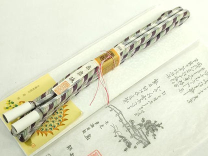 平和屋本店●極上　有職組紐道明　帯締め　奈良組　奈良坂　宮内庁御用　国立博物館御用　東京芸術大学御用　逸品　未使用　DZAA11699kh6