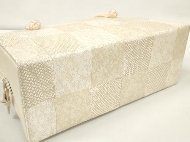平和屋着物●和装小物　和装バッグ　利久バッグ　市松柄　伊と忠　箱付き　逸品　DZAA11707kh6