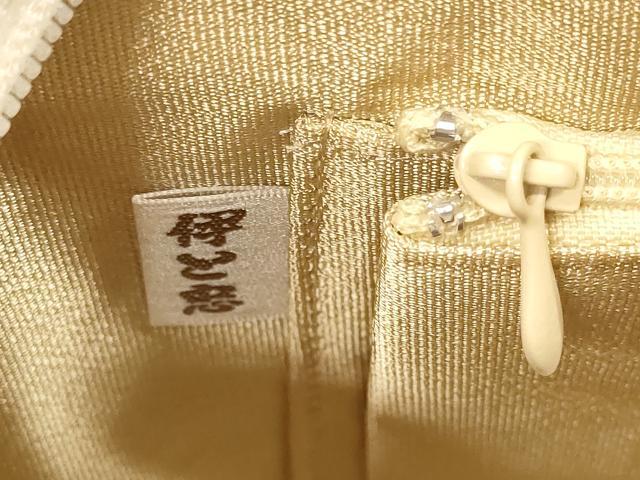 平和屋着物●和装小物　和装バッグ　利久バッグ　市松柄　伊と忠　箱付き　逸品　DZAA11707kh6