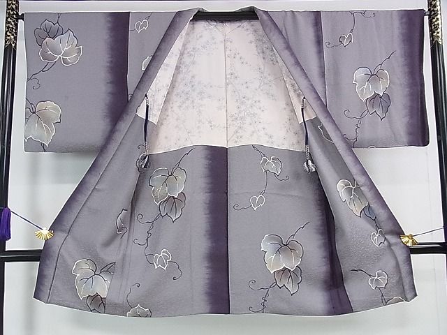 平和屋本店■極上　羽織　蔦の葉文　暈し染め　羽織紐付き　逸品　DZAA1170kh5 - 平和屋