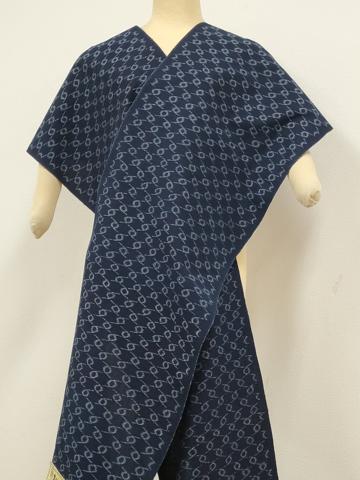 平和屋着物●極上　久留米絣　綿　反物　着尺　網目文　田中淳作　証紙付き　逸品　未使用　DZAA11722kh6