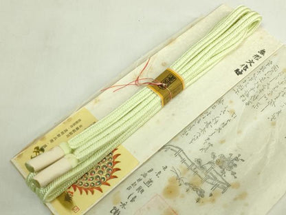 平和屋着物●極上　有職組紐道明　帯締め　冠組　若緑色　宮内庁御用　国立博物館御用　東京芸術大学御用　逸品　未使用 逸品 DZAA11738kh6