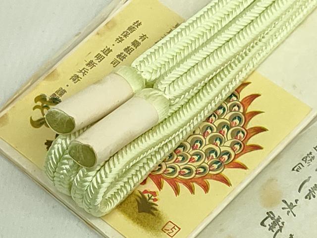 平和屋着物●極上　有職組紐道明　帯締め　冠組　若緑色　宮内庁御用　国立博物館御用　東京芸術大学御用　逸品　未使用 逸品 DZAA11738kh6