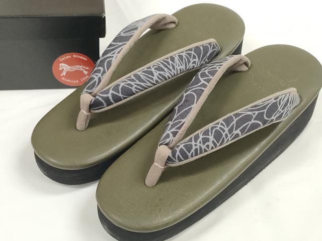 平和屋着物●極上　和装小物　菱屋　Calen Blosso　カレンブロッソ　カフェ草履　箱付き　Мサイズ　24.0cm　逸品　未使用　DZAA11741kh6