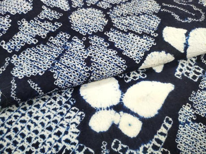 平和屋着物∴極上 夏物 浴衣 有松鳴海絞り 反物 着尺 花蝶文 綿 逸品 未使用 DZAA11753kh6