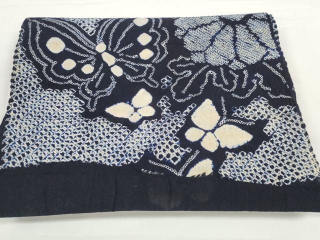 平和屋着物∴極上 夏物 浴衣 有松鳴海絞り 反物 着尺 花蝶文 綿 逸品 未使用 DZAA11753kh6