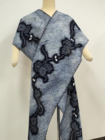 平和屋着物∴極上 夏物 浴衣 有松鳴海絞り 反物 着尺 葉繋ぎ 綿 逸品 未使用 DZAA11754kh6