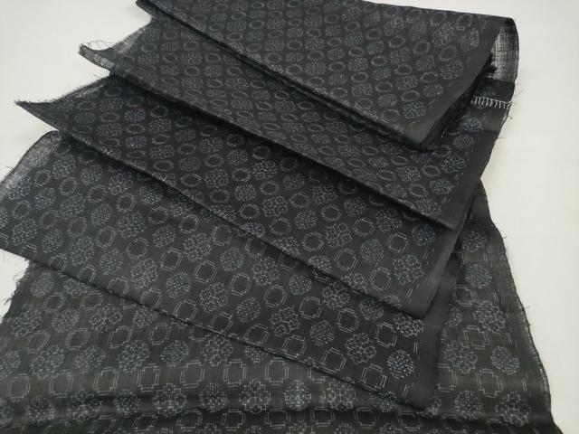 平和屋本店●極上　夏物　重要無形文化財　本場宮古上布　苧麻　解き反物　着尺　幾何学文様　逸品　DZAA11762kh6
