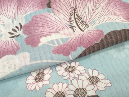 平和屋着物＊極上 撫松庵 夏物 長襦袢 反物 着尺 爽竹 黒猫と花 クロネコと花 逸品 未使用 DZAA11765kh6