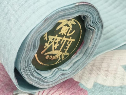 平和屋着物＊極上 撫松庵 夏物 長襦袢 反物 着尺 爽竹 黒猫と花 クロネコと花 逸品 未使用 DZAA11765kh6