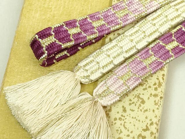 平和屋着物●極上　有職組紐道明　帯締め　亀甲組　金糸　宮内庁御用　国立博物館御用　東京芸術大学御用　逸品　DZAA11780kh6