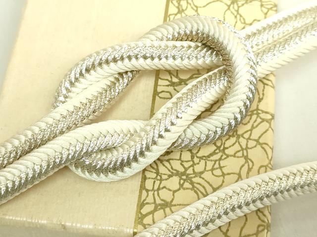 平和屋着物●極上　有職組紐道明　帯締め　奈良組　銀糸　宮内庁御用　国立博物館御用　東京芸術大学御用　逸品　DZAA11810kh6
