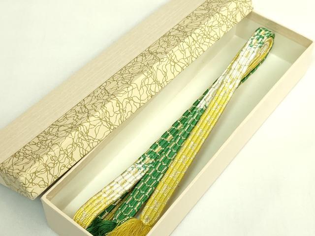 平和屋着物●極上　有職組紐道明　帯締め　亀甲組　金糸　宮内庁御用　国立博物館御用　東京芸術大学御用　逸品　DZAA11813kh6