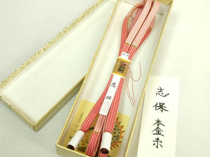平和屋本店●希少　有職組紐道明　帯締め　四間二枚組　志保　宮内庁御用　国立博物館御用　東京芸術大学御用　逸品　未使用　DZAA11819kh6
