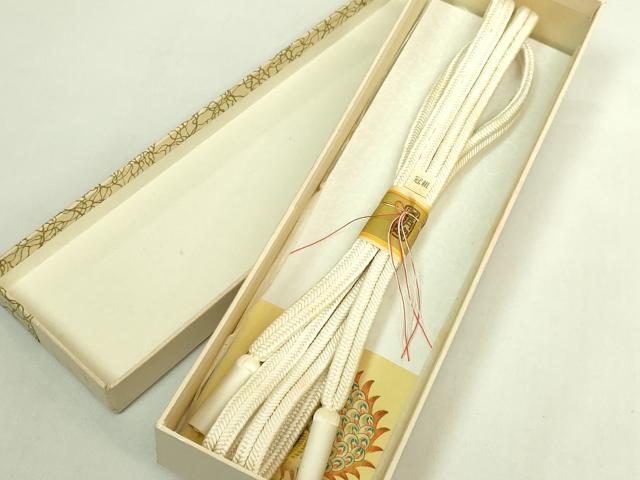 平和屋着物●極上　有職組紐道明　帯締め　冠組　玉子色　宮内庁御用　国立博物館御用　東京芸術大学御用　逸品　未使用　DZAA11829kh6