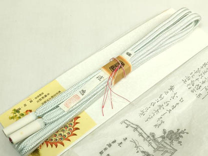 平和屋着物●極上　有職組紐道明　帯締め　冠組　浅葱　宮内庁御用　国立博物館御用　東京芸術大学御用　逸品　未使用　DZAA11849kh6