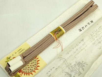 平和屋着物●極上　有職組紐道明　帯締め　冠組　柴染　宮内庁御用　国立博物館御用　東京芸術大学御用　逸品　未使用　DZAA11853kh6
