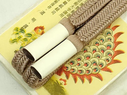 平和屋着物●極上　有職組紐道明　帯締め　冠組　柴染　宮内庁御用　国立博物館御用　東京芸術大学御用　逸品　未使用　DZAA11853kh6
