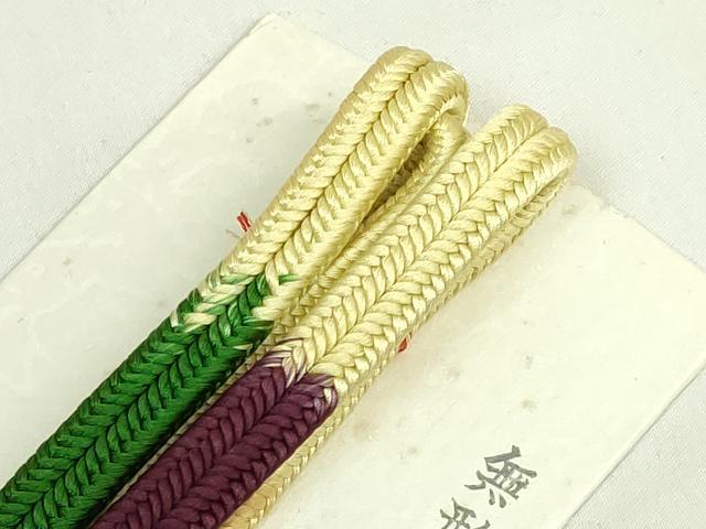 平和屋着物●極上　有職組紐道明　帯締め　冠組　宮内庁御用　国立博物館御用　東京芸術大学御用　逸品　未使用　DZAA11857kh6