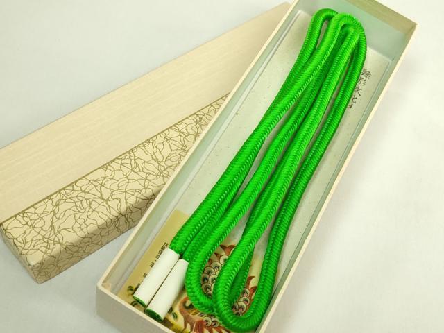 平和屋着物●極上　有職組紐道明　帯締め　奈良組　若竹色　宮内庁御用　国立博物館御用　東京芸術大学御用　逸品　未使用　DZAA11870kh6