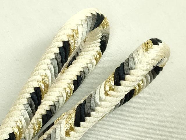 平和屋着物●極上　有職組紐道明　帯締め　奈良組　丸胡蝶　金糸　宮内庁御用　国立博物館御用 東京芸術大学御用 逸品 未使用 DZAA11875kh6