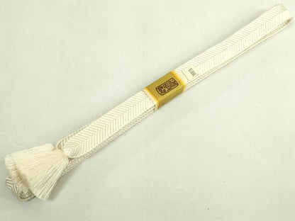 平和屋着物●極上　有職組紐道明　帯締め　笹浪組　玉子色　宮内庁御用　国立博物館御用　東京芸術大学御用　逸品　未使用　DZAA11892kh6