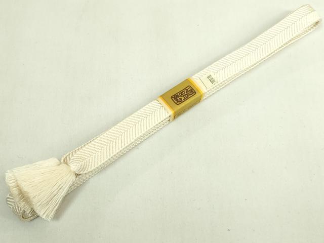 平和屋着物●極上　有職組紐道明　帯締め　笹浪組　玉子色　宮内庁御用　国立博物館御用　東京芸術大学御用　逸品　未使用　DZAA11892kh6
