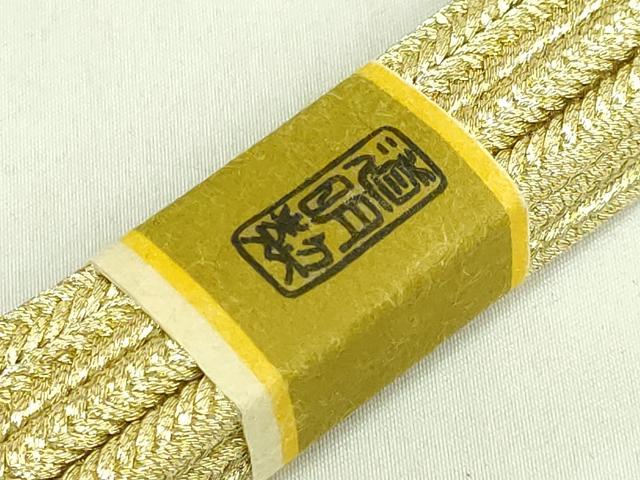 平和屋着物●極上　有職組紐道明　帯締め　冠組　金糸　宮内庁御用　国立博物館御用　東京芸術大学御用　逸品　未使用　DZAA11894kh6